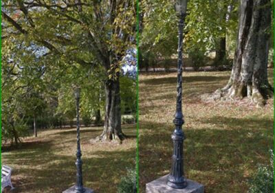 LUMINA (la propriu si la figurat) vechiului felinar,  in preajma Cazinoului din Sinaia