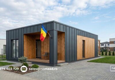 Sistem de umbrire interior motorizat pentru case modulare